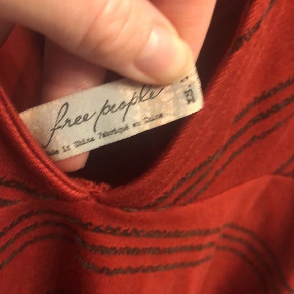 Free People Open Back Red Chevron Dress - Picture 4 of 4